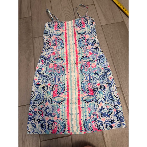 Lilly Pulitzer Shelli Dress Stripes Streamers Sz 2 Tie Back - Picture 10 of 13
